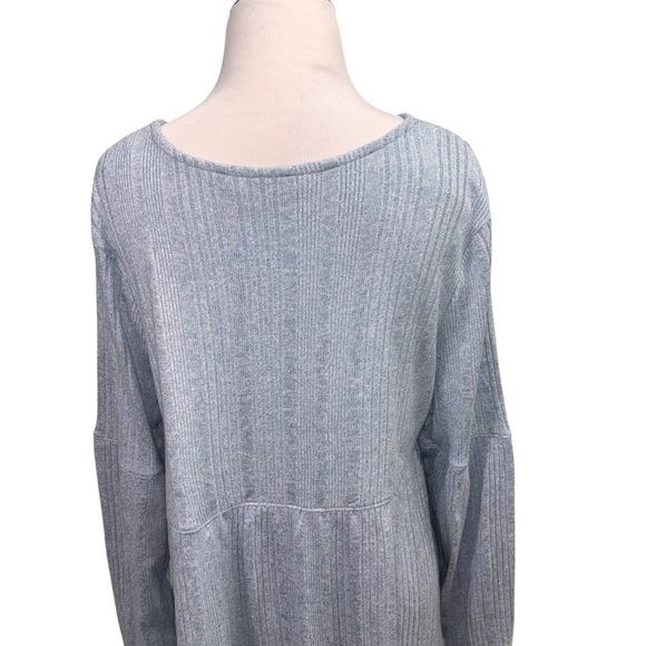 SO Sonoma Goods for Life Women's Knit Top Junior Size Large NWT Baby Blue V-Neck - Picture 7 of 9
